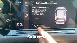 2022 VW GTI Tire Pressure Light Reset Procedure  How To Turn Off TPMS Light [upl. by Ettegirb]