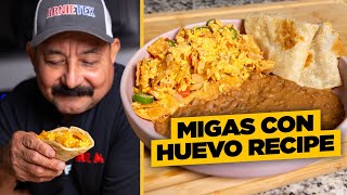 MIGAS con HUEVO Recipe  One of the BEST Mexican Restaurant Breakfasts [upl. by Meldon144]