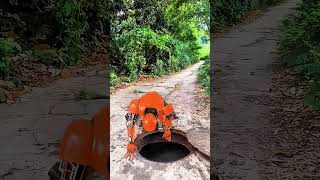 Robot 🤖 Cleaning Drain 😎🤯mini wood toywoodworking art skills \ handviralshort shorts 1million [upl. by Ledarf464]