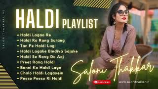 Haldi Ceremony  Wedding  Singer  Saloni Thakkar haldisongs playlist [upl. by Airitac]