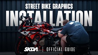 How to Install Street Bike Graphics  SKDA Moto Creative [upl. by Ecniuq]