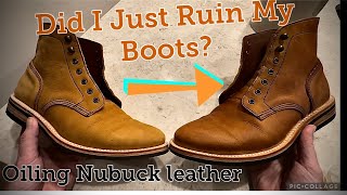 Oiling Nubuck Leather and a Talk about Rose Anvil [upl. by Kemme]