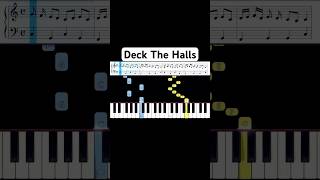 Deck The Halls 🎄 MEDIUM Piano Tutorial with Sheet Music  piano pianotutorial christmas [upl. by Derby279]