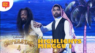 HIGHLIGHTS MINGGU 1  MUZIKAL LAWAK SUPERSTAR 4 [upl. by Notsuh401]