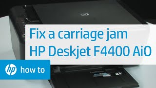 Fixing a Carriage Jam  HP Deskjet F4400 AllinOne Printer  HP [upl. by Vogel]