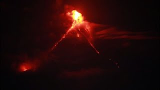 Tens of thousands flee as lava oozes from Philippine volcano [upl. by Mcintyre]