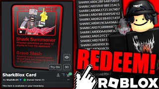 I Made My Own Roblox PromoCode HOW TO REDEEM THE SharkBlox Trading Card [upl. by Renmus]