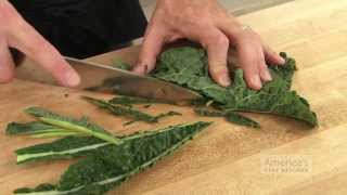 Super Quick Video Tips A Quicker Way to Cut Kale [upl. by Eyram]