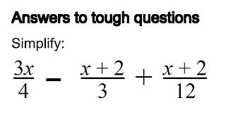 How to simplify an algebra fraction [upl. by Eilahs]