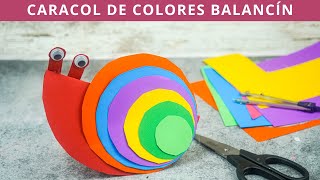 Caracol de colores que se balancea [upl. by Ymassej]