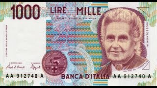 Collezione delle Banconote in Lire della Banca dItalia  Italian Bank of Italy Lire Collection [upl. by Amuh]