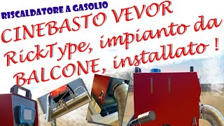 CINEBASTO da BALCONE riscaldamento a gasolio Installazione ed accensione Vevor 8KW 12Volt [upl. by Pain296]