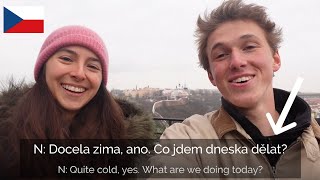 CZECH DIALOGUE LISTENING PRACTICE wTLE TEREZA engcz subtitles [upl. by Viv]