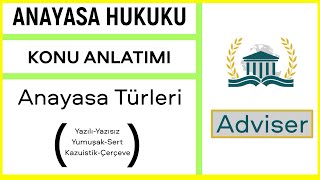 6 Anayasa Hukuku  Konu Anlatımı  Anayasa Türleri [upl. by Atina752]