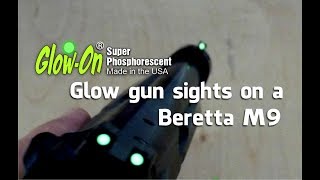 GlowOn Glow Gun Sights On a Beretta [upl. by Marven]