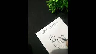 Best friends drawing easy viralvideo akashdrawing5377 [upl. by Yrolg557]