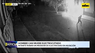 Quiso robar cables de medidor ocasionó una explosión y terminó quemado [upl. by Kirad964]