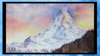 PAINT STUNNING MOUNTAINS IN WATERCOLOR [upl. by Viquelia]