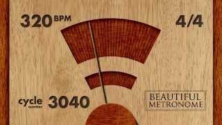 320 BPM 44 Wood Metronome HD [upl. by Tymothy994]