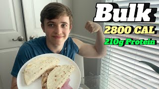 Full Day Of BULKING  2800 CALORIES 210g PROTEIN [upl. by Dhumma]