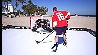 ALEKSANDER BARKOV VS PAVEL BARBER  HockeyShot Shootout Challenge [upl. by Yroger739]