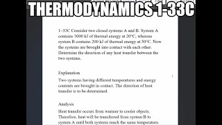 Thermodynamics 133C Consider two closed systems A and B System A contains 3000 kJ of [upl. by Emmie966]