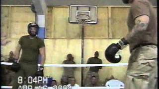 Army vs Marine Boxing Knockout Abu Ghraib Prison Iraqmpg [upl. by Lowney]