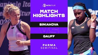 Katerina Siniakova vs Coco Gauff  2021 Parma Semifinal  WTA Match Highlights [upl. by Atronna]