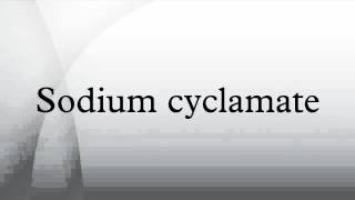 Sodium cyclamate [upl. by Zizaludba]