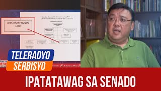 Senate to summon Roque over alleged POGO links  Teleradyo Serbisyo 10 July 2024 [upl. by Ytinav166]