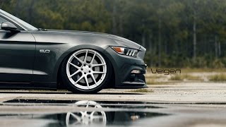 Bagged 2015 Mustang GT on Velgen Wheels [upl. by Ruhnke]