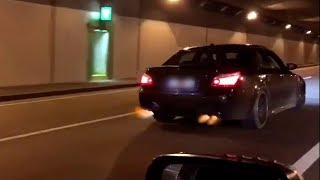 BMW M5 E60 V10 Supercharger 360kmh Autobahn amp Tunnel SOUND [upl. by Adivad813]