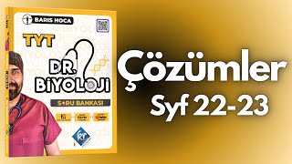 TYT Biyoloji Soru Bankası Çözümleri  Sayfa 2223  2024 Tayfa [upl. by Jabon]