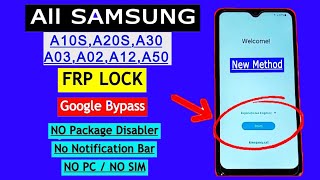 Samsung A1OA20A30A32A50 FRP Bypass  Google Account Bypass Without PC New Method 2024 [upl. by Yrtnahc]