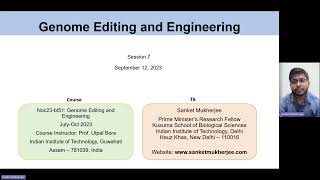 Genome Editing and Engineering Week 7 [upl. by Seppala]