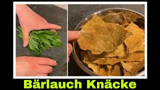 Bärlauch Knäckebrot  Cracker Brotchips Schüttelbrot  Selbstversorgung Brot [upl. by Noscire]