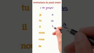 terminaisons du passé simple français conjugaison conjugaisonfrançais الفرنسيةللمبتدئين [upl. by Lak]