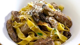 How to make a Steak Pasta with Cream Sauce and Morels [upl. by Johannessen]