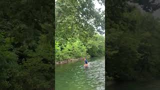 Judah on the rope swing on the Black River float trip Lesterville MO [upl. by Foy]