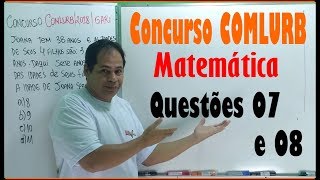 Comlurb 2020  Resolução da Prova de Matemática  4 [upl. by Tterb568]