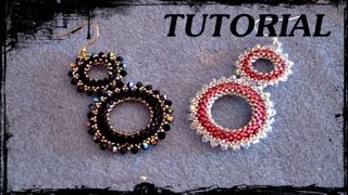 Tutorial Perline Orecchini quotRoundquot realizzati con perline delica rocaille e swarovski [upl. by Latrina]