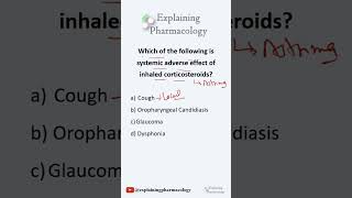 Adverse events of inhaled corticosteroid pharmacology pharmacy corticosteroids neetpg [upl. by Lewls]