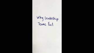 Why Leadership Teams Fail [upl. by Hunsinger718]