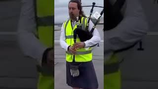 Snoop Dogg dances to bagpipes playing Still DRE at Glasgow Airport [upl. by Imeka761]