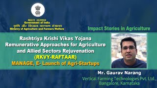 MANAGE ELaunch Agri Startups from Karnataka Mr Gaurav Narang [upl. by Jaynell]