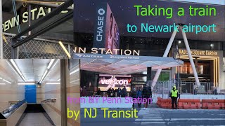 Taking a train to Newark airport from NY Penn Station by NJ Transit [upl. by Gnat]