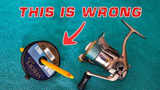 How to Spool a Spinning Reel without Line Twists Best way to spool the fishing reel [upl. by Arnoldo]