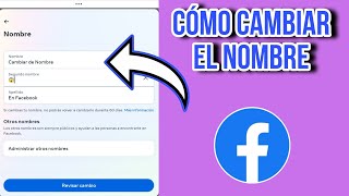 Cómo cambiar EL NOMBRE en FACEBOOK  Fácil y Rápido 2024 [upl. by Wyler556]