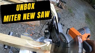 Unboxing a Ridgid Sliding Miter Saw R4222 [upl. by Swords]