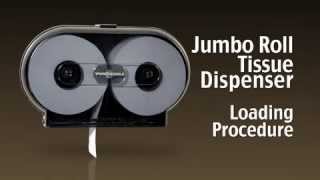 Twin Jumbo Roll Tissue Dispenser Loading Instructions [upl. by Einra]